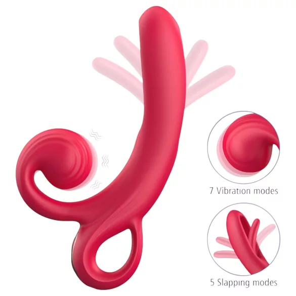 Sweet Play - vibrador clitóris com braço - silicone - vermelho
