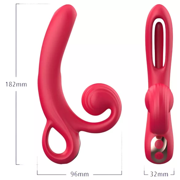 Sweet Play - vibrador clitóris com braço - silicone - vermelho