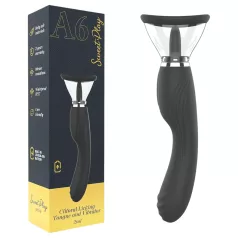   Sweet Play - Vibrador 2 em 1 com língua estimuladora e sucção para clitóris (preto)