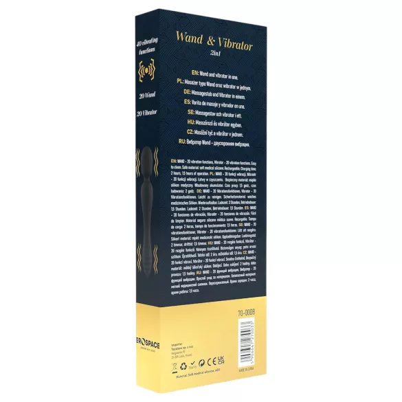 Sweet Play - vibrador massageador e ponto G - silicone preto