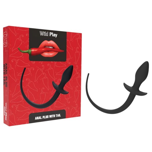 Cauda Selvagem - plug anal com rabo (preto)