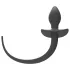Erospace Wild Play - plug anal com cauda, para roleplay (preto)