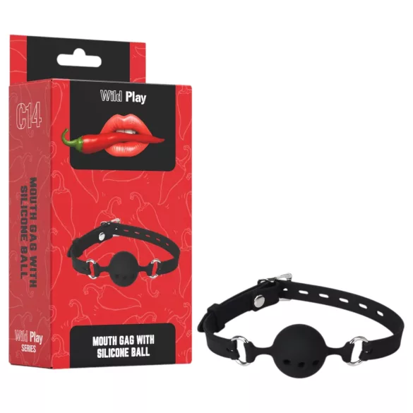 Wild Play - mordedor erótico de silicone - preto