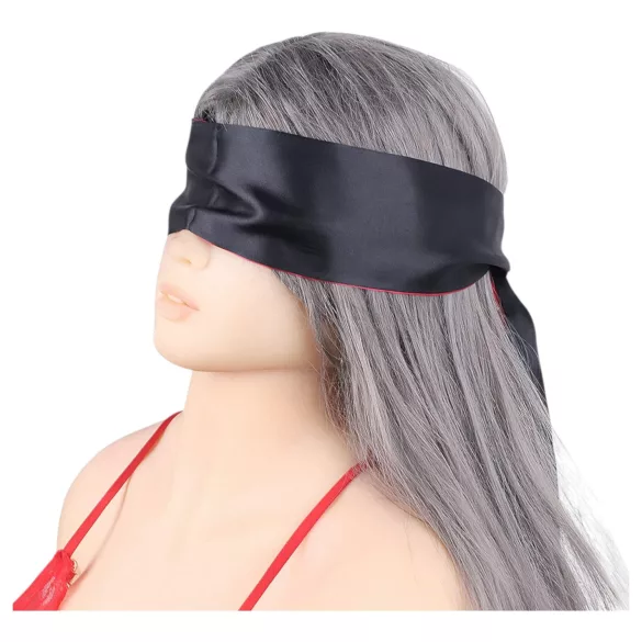 Wild Play - venda para olhos de cetim - preto e rosa
