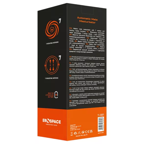 Men's Play - masturbador masculino rotativo impulsionador - preto