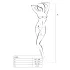 Passion BS006 - macacão sensual renda com cinta-liga - branco - S-L