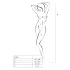 Passion BS008 - conjunto de lingerie de rede com laço - preto - S-L