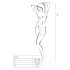 Passion BS013 - conjunto de rede listrada (preto) - Tamanhos S-L