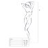 Conjunto Passion BS013 - rede listrada (branco) - Tamanhos S-L