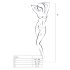 Conjunto Passion BS013 - rede listrada (branco) - Tamanhos S-L