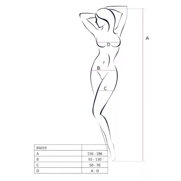 Passion BS019 - conjunto lingerie arrastão - branco - S-L