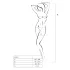 Passion BS019 - conjunto lingerie arrastão - branco - S-L