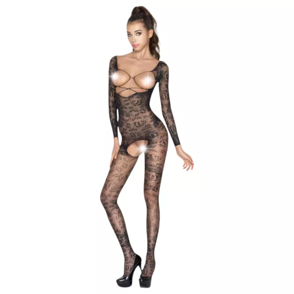 Passion BS031 - body aberto - preto - S-L