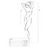 Passion BS034 - Conjunto de renda floral (preto) - Tamanhos S-L