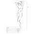 Passion BS034 - Conjunto de Renda Floral com Arabescos (branco) - Tamanhos S-L
