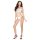 Passion BS035 - Body aberto em rede com alças (branco) - Tamanhos S-L