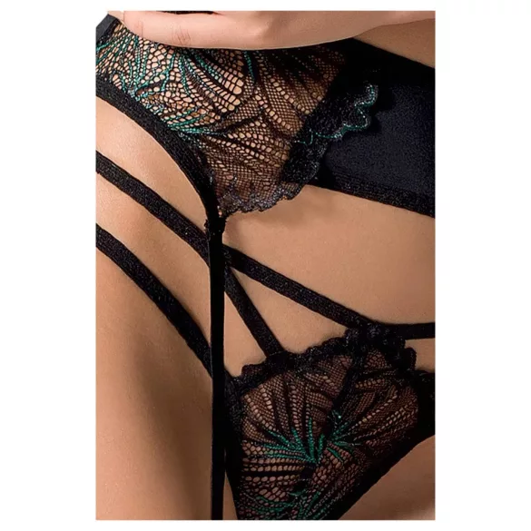 Passion Floris - conjunto lingerie feminina - preto - L/XL