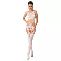   Passion BS047 - conjunto arrastão aberto com recorte - branco - S/L