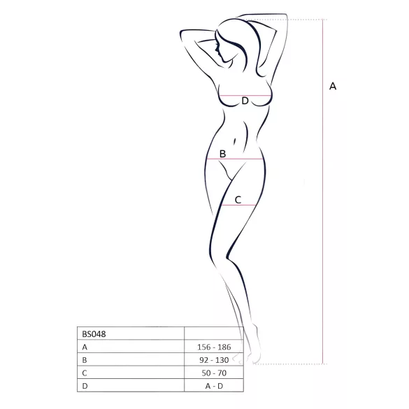 Passion BS048 - body aberto arrastão colarinho - branco - S-L