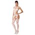 Passion BS053 - Conjunto de Renda com Alça para Pescoço (Branco) - Tamanhos S-L