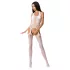 Passion BS059 - conjunto lingerie rede - branco - S-L