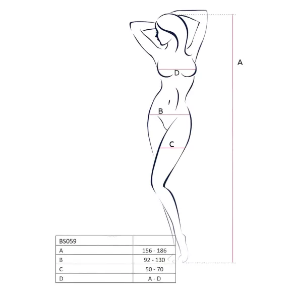 Passion BS059 - conjunto lingerie rede - branco - S-L
