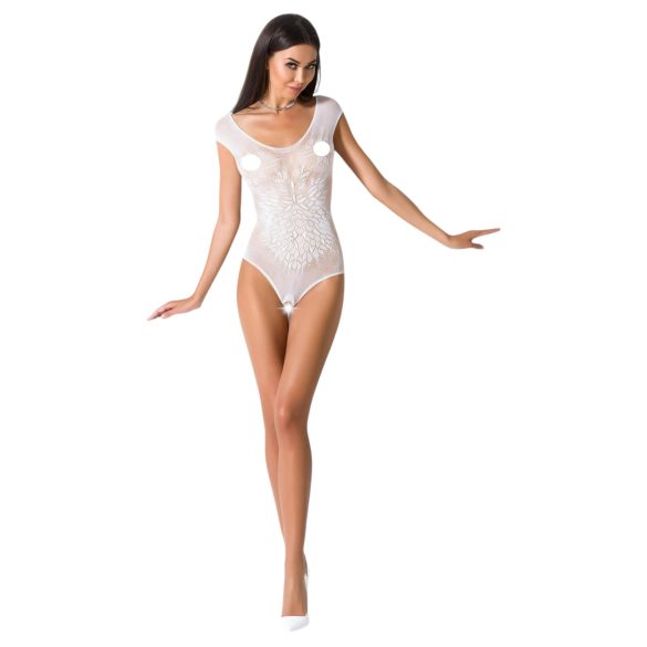 Passion BS064 - Body Aberto em Rede (Branco) - Tamanhos S-L