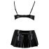 Conjunto Sedução Deby - Sutiã com Mini Saia (Preto)