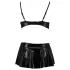 Passion Deby - conjunto de sutiã com mini saia - preto