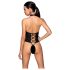 Passion Nancy - body aberto com tiras cruzadas (preto)