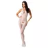 Passion BS078 - macacão erótico aberto com bolinhas - branco S-L
