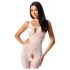 Passion BS078 - macacão erótico aberto com bolinhas - branco S-L