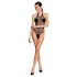 Passion BS087 - Body de rede transparente (preto) - Tamanhos S-L