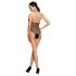 Passion BS087 - Body de rede transparente (preto) - Tamanhos S-L