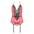 Passion Peonia - conjunto lingerie feminino - sutiã e tanga - vermelho