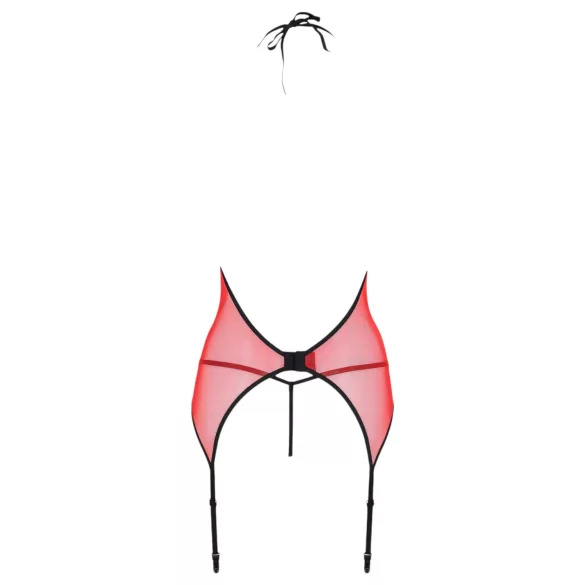 Passion Peonia - conjunto lingerie feminino - sutiã e tanga - vermelho