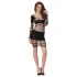 Passion BS105 - minivestido arrastão - preto - tamanho S-L