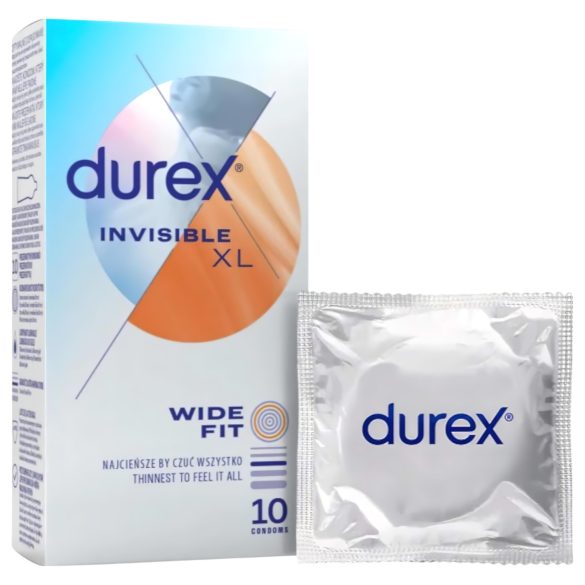 Durex Invisible XL - Preservativo Extra Grande (10 unidades)