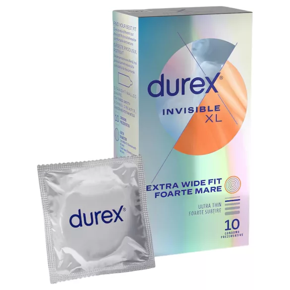 Durex Invisible XL - preservativo extra grande - 10 unidades