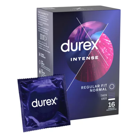 Durex Intense - preservativo texturizado com relevos e pontos - 16 unidades
