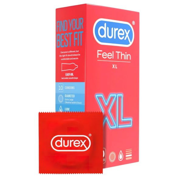 Durex Feel Thin XL - Sensação Real Preservativo (10 unidades)