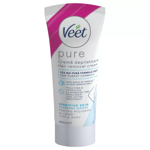 Veet Pure - creme depilatório pernas e corpo - pele sensível 200ml