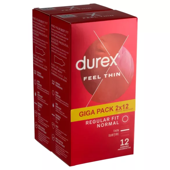 Durex Feel Thin - preservativo sensação real - 2 x 12 unidades
