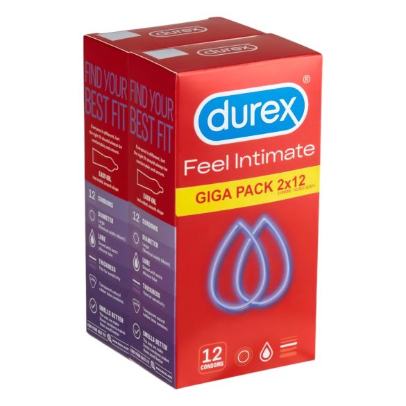 Durex Feel Intimate - Preservativos Finos (Pacote com 2x12 unidades)