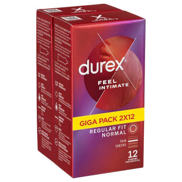 Durex Feel Intimate - Preservativos finos pack (2x12 unid.)