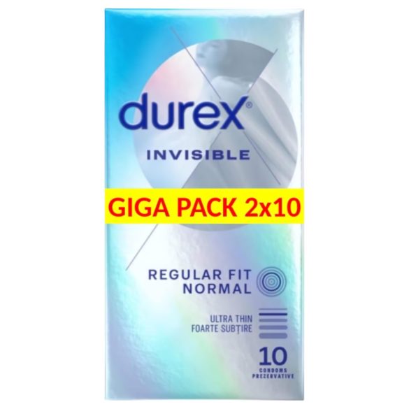 Durex Invisível Sensível Extra - preservativo fino (2x10)