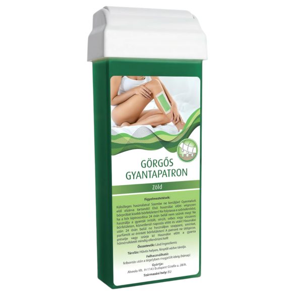 Cartucho de cera com rolo largo (100ml) - verde