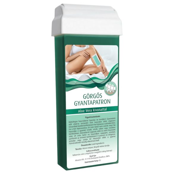 Cartucho de cera com rolo largo (100ml) - aloe vera