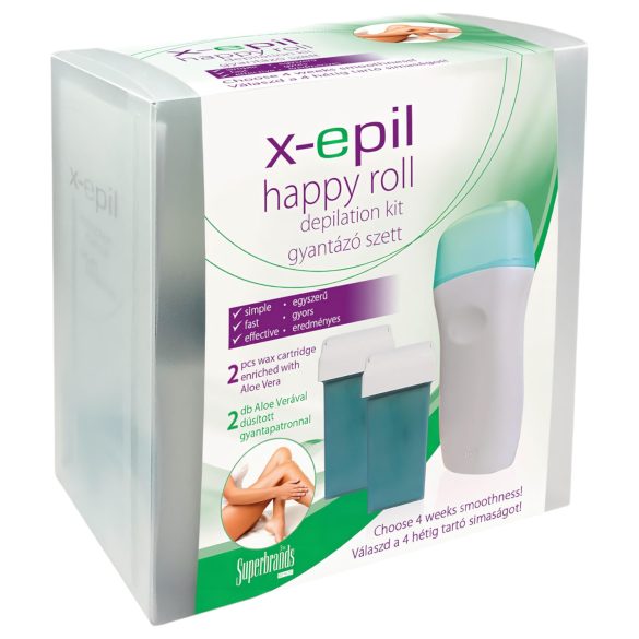 X-Epil Happy Roll - Kit de Depilação com Cera