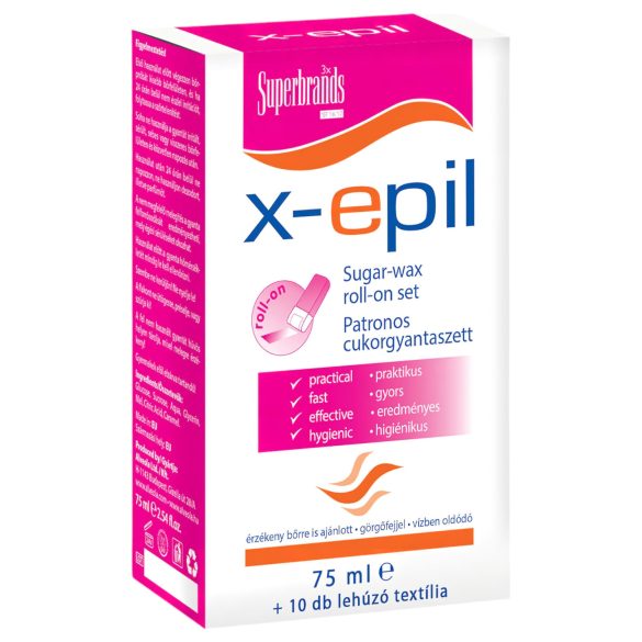 X-Epil - Conjunto de Cera de Açúcar com Roll-On